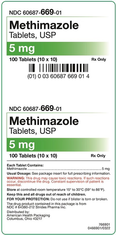 5 mg Carton.jpg 5 mg Methimazole Tablets Carton - 5 mg Carton